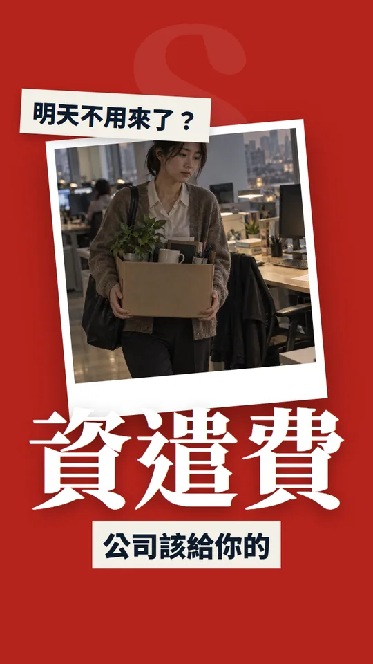 被資遣，公司該給的一樣都不能少